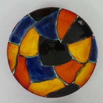 A Poole pottery Mosaic design wall plate, 40cm.