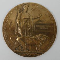 WWI death plaque Frederick Thomas Morgan.