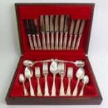 A Kings pattern silver plated canteen of cutlery, 44 pieces.