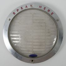A vintage Melaphone speak hole 25cm x 25cm.