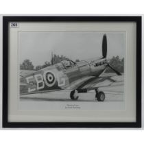 A signed framed and glazed limited edition print 'Resting Fury' by Scott Kennedy. No.1 of 25. 60 x