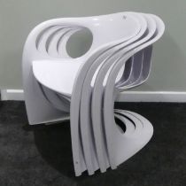 A set of four Italian designer chairs.