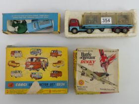 A boxed Corgi Constructor set GS24, Chipperfields Circus lorry, a boxed Dinky Spitfire MKII No 719