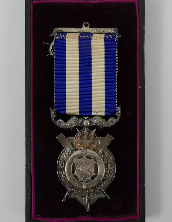 A silver medal awarded to William E Carter by the Liverpool Shipwreck Society for life saving, - Image 2 of 3