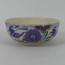 An Art Deco Poole pottery Bluebird fruit bowl, 8cm x 20cm.