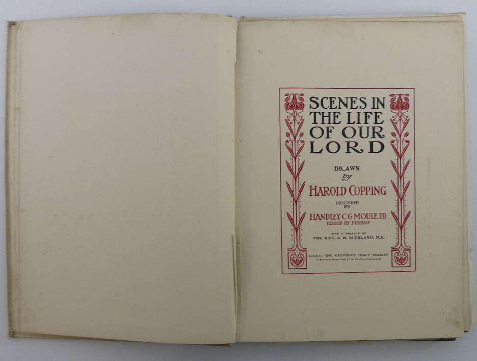 1st edition 'Scenes In The Life of Our Lord, published 1907, Hanley G.C. Moule, with coloured plates - Image 3 of 4