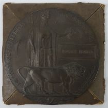 World War 1 death plaque Horace Powell.