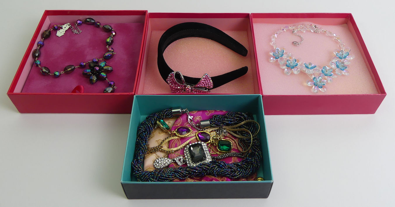 Two Butler & Wilson boxed necklaces along with a collar and a box of assorted costume jewellery. - Image 2 of 2