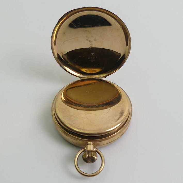 Gents 9ct gold open face pocket watch, c.1928, 81 grams gross, 47mm x 65mm. Condition Report: In - Image 4 of 4