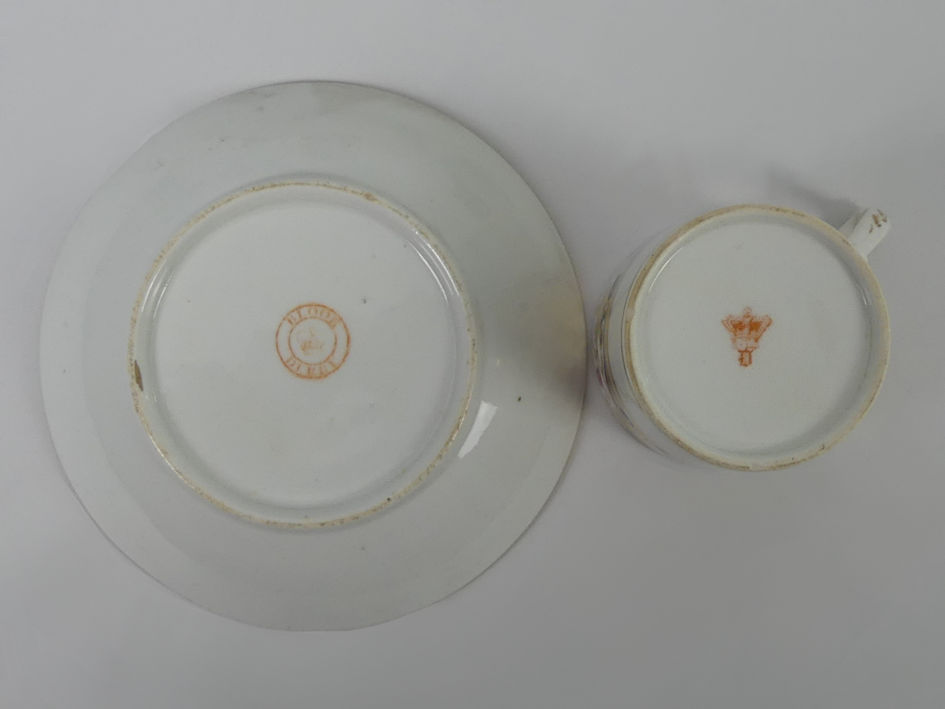 Seven 19th century Bloor Derby cups and saucers. - Image 3 of 3
