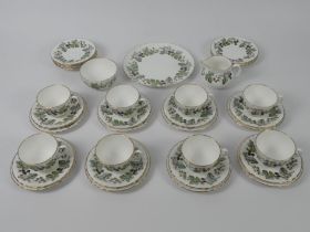A thirty-four piece Royal Worcester 'Lavinia' pattern part tea set.