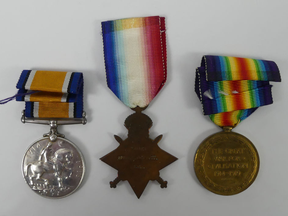A WWI trio to Cpl. W.S. Marriott, Royal Engineers 1914/15, Star medal 34885, War medal 34865 and - Image 2 of 4