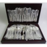 A cased canteen of Sheffield A1 e.p.n.s cutlery in apparently unused condition.