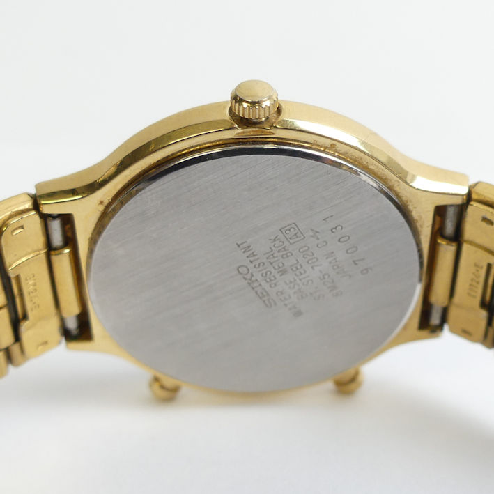 Seiko quartz chronograph alarm gold tone gents watch, boxed. 35 mm diameter. - Image 3 of 4