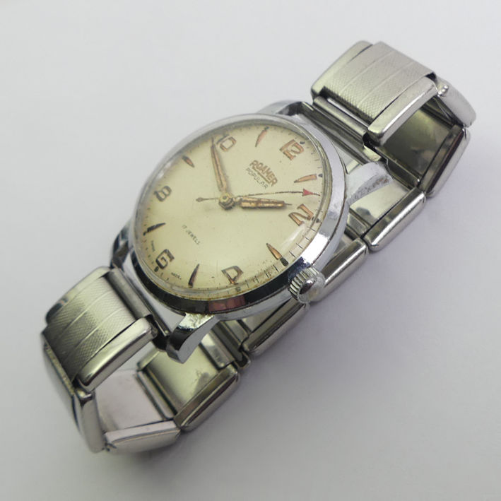 Roamer gents Popular 17 jewel movement manual wind watch. 35.4 mm wide inc. button. Condition - Image 2 of 3