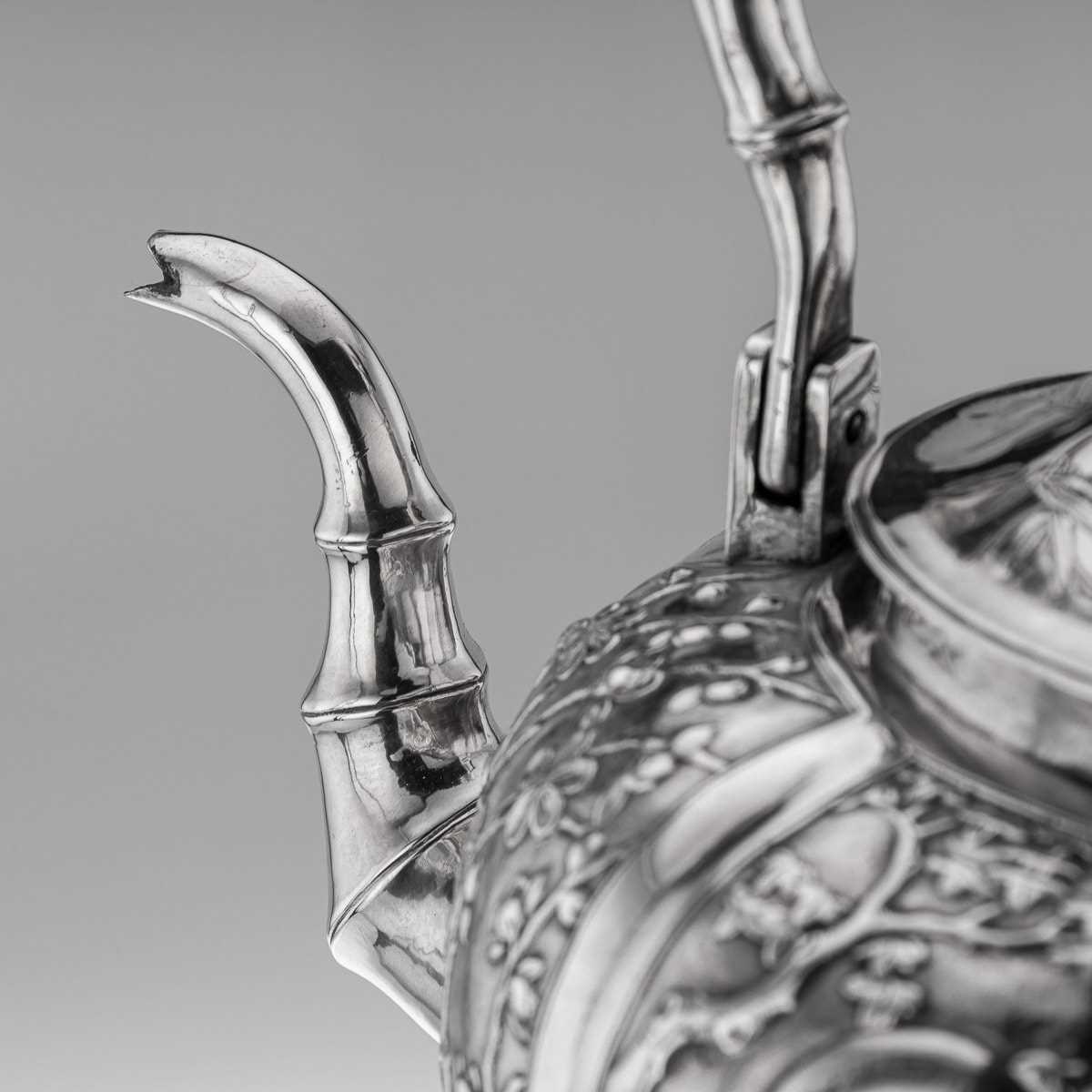 AN EARLY 20TH CENTURY CHINESE EXPORT SILVER KETTLE ON STAND, SUN SHING, C. 1900 - Image 5 of 28