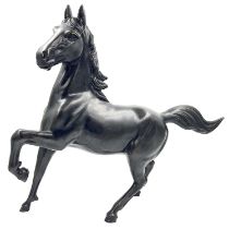 A LARGE JAPANESE BRONZE MODEL OF A HORSE, SHOWA / TAISHO PERIOD
