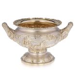AN EARLY 20TH CENTURY INDIAN SOLID SILVER BOWL, CALCUTTA c.1910