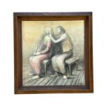 AFTER HENRY MOORE: 'WOMAN HAVING HER HAIR COMBED' 1950'S PRINT