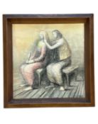 AFTER HENRY MOORE: 'WOMAN HAVING HER HAIR COMBED' 1950'S PRINT