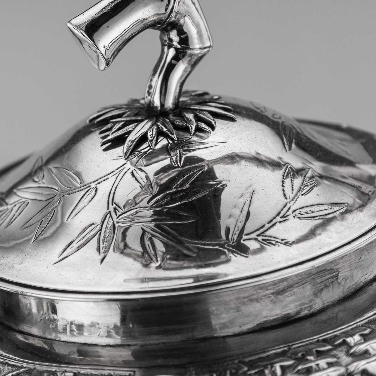 AN EARLY 20TH CENTURY CHINESE EXPORT SILVER KETTLE ON STAND, SUN SHING, C. 1900 - Image 18 of 28