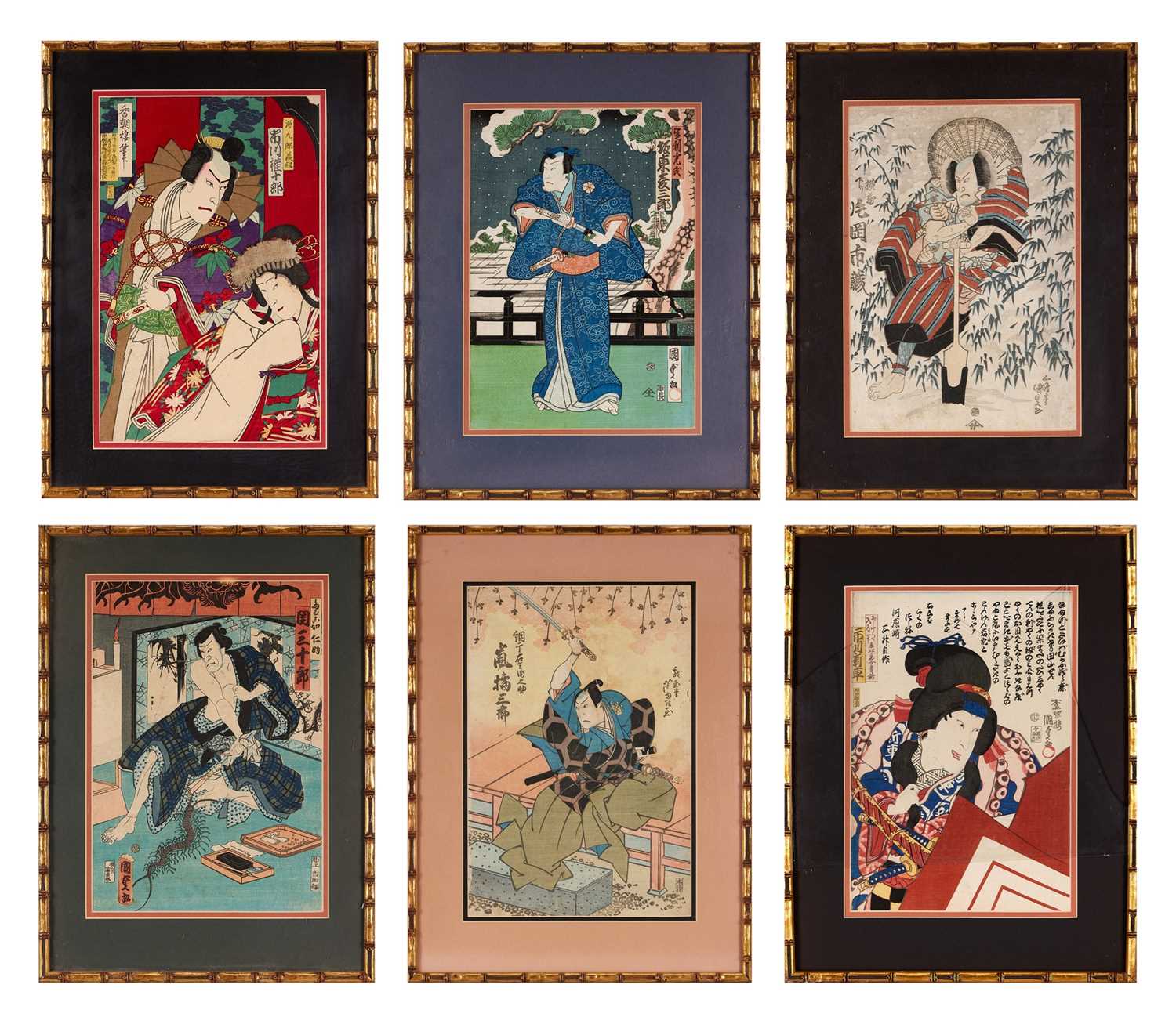 SIX 19TH CENTURY JAPANESE WOODBLOCK PRINTS, EDO PERIOD