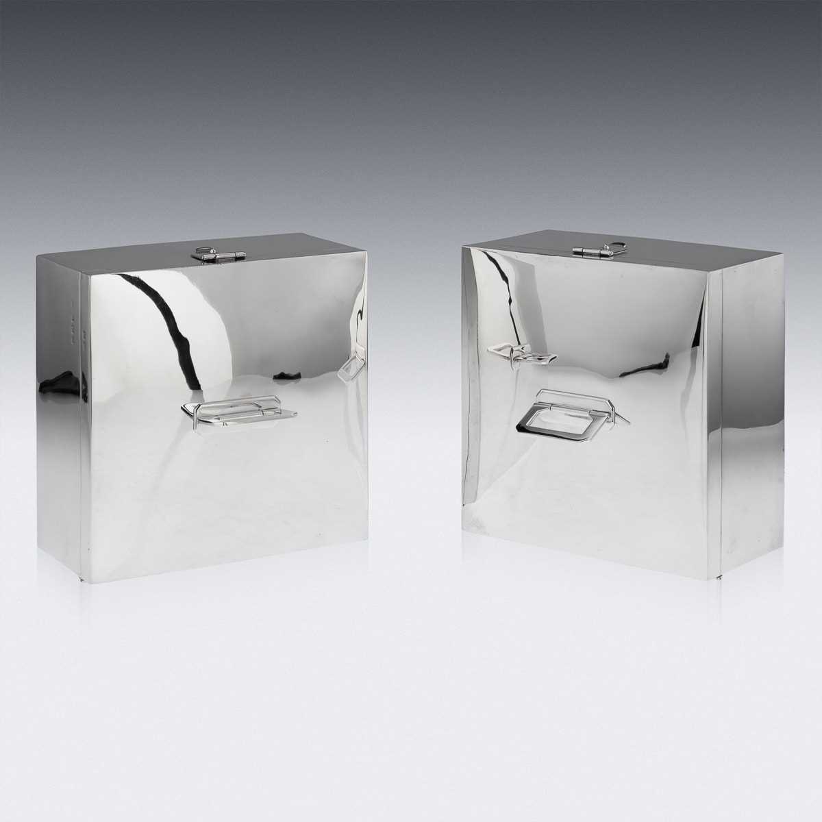 ASPREY & CO. : A PAIR OF STERLING SILVER ART DECO CIGAR BOXES, C. 1936 - Image 7 of 14