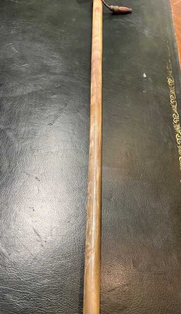 A FINE 19TH CENTURY GOLD MOUNTED FULL RHINOCEROS HORN WALKING CANE - Image 14 of 21