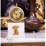 A FINE EARLY 19TH CENTURY MARBLE AND ORMOLU CLOCK SIGNED RIGBY, CHARING CROSS, LONDON