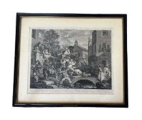 WILLIAM HOGARTH: 'CHAIRING THE MEMBERS, PLATE 4', 18TH CENTURY ENGRAVING