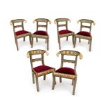 A SET OF SIX INDIAN DINING CHAIRS