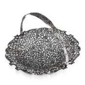 A 19TH CENTURY INDIAN SOLID SILVER BASKET (KUTCH / CUTCH), GUJURAT REGION