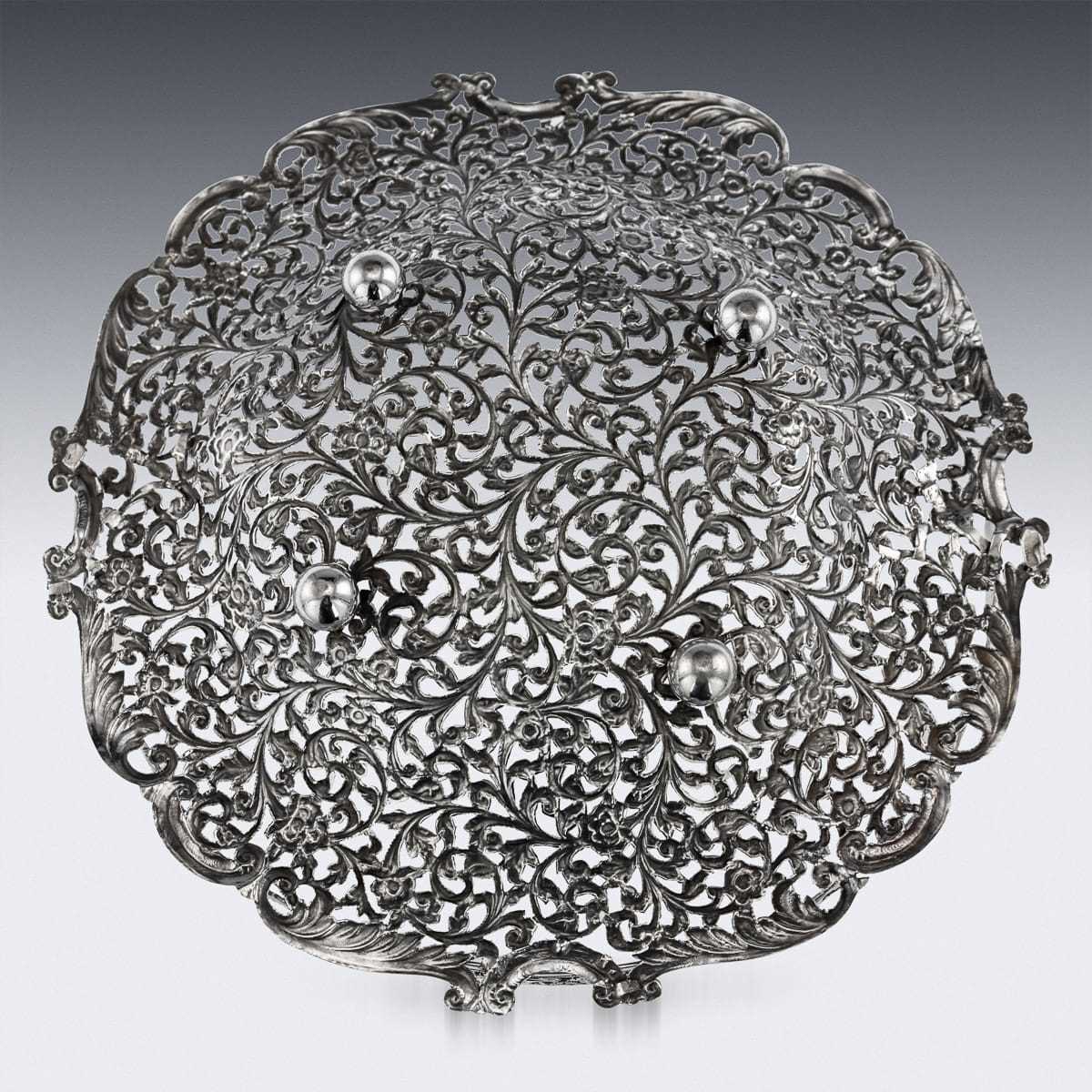 A 19TH CENTURY INDIAN SOLID SILVER BASKET (KUTCH / CUTCH), GUJURAT REGION - Image 12 of 14