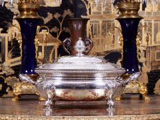 A FINE GEORGE II PERIOD STERLING SILVER SOUP TUREEN C. 1754 BY AYME VIDEAU, LONDON