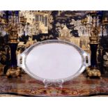 AN EARLY 19TH CENTURY RUSSIAN SILVER TRAY BY CARL FREDERIK BREDENBERG, 1819