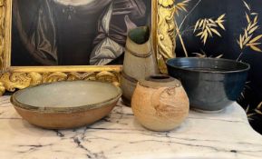 A COLLECTION OF STUDIO POTTERY BY MICK CASSON AND OTHERS