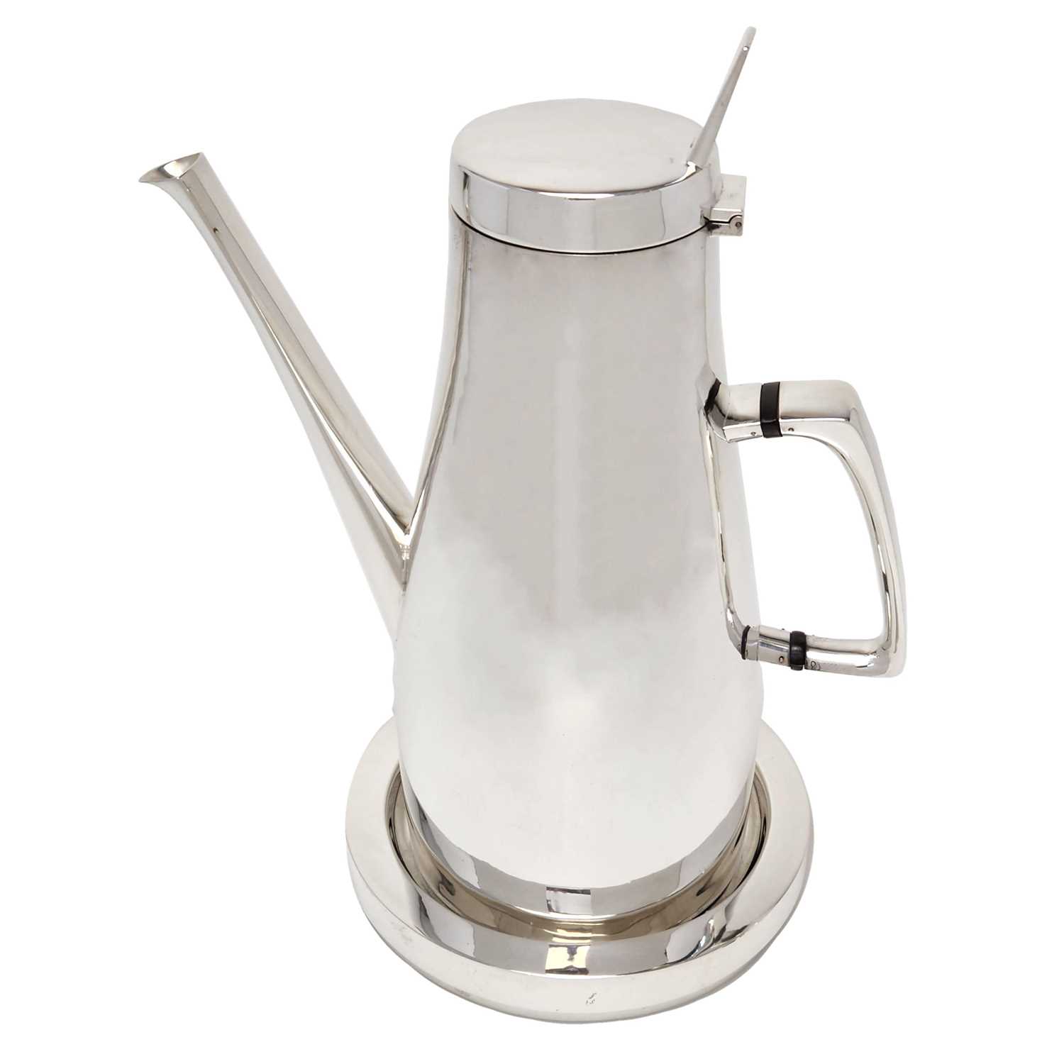 GERALD BENNEY: A STERLING SILVER COFFEE POT ON STAND CIRCA 1965 - Image 8 of 11