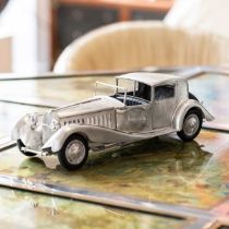 A SOLID SILVER BUGATTI ROYALE TYPE 41 MODEL CAR, MID 20TH CENTURY, L. DONATI, C. 1960