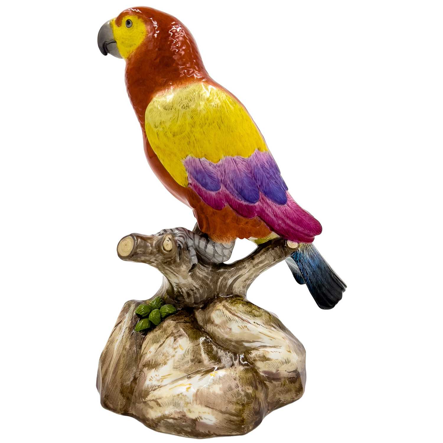 MEISSEN: A LARGE 19TH CENTURY PORCELAIN MODEL OF A PARROT - Image 5 of 7