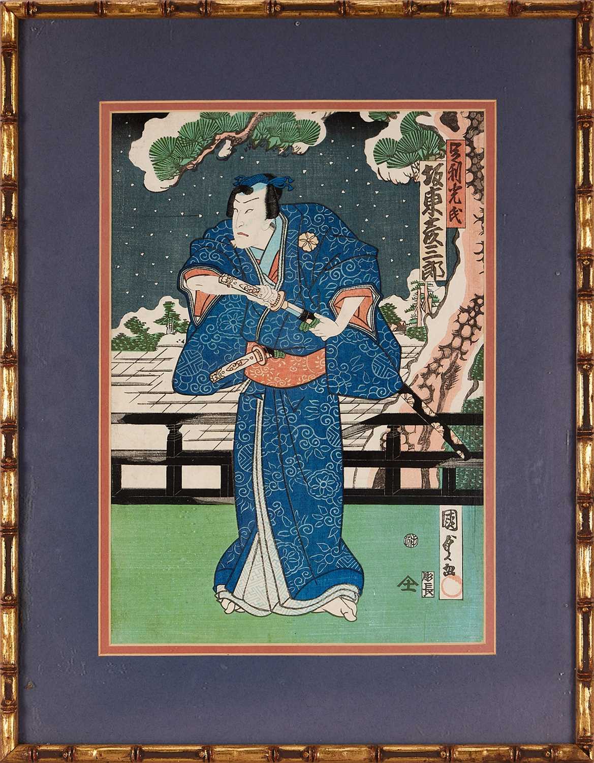 SIX 19TH CENTURY JAPANESE WOODBLOCK PRINTS, EDO PERIOD - Image 3 of 7