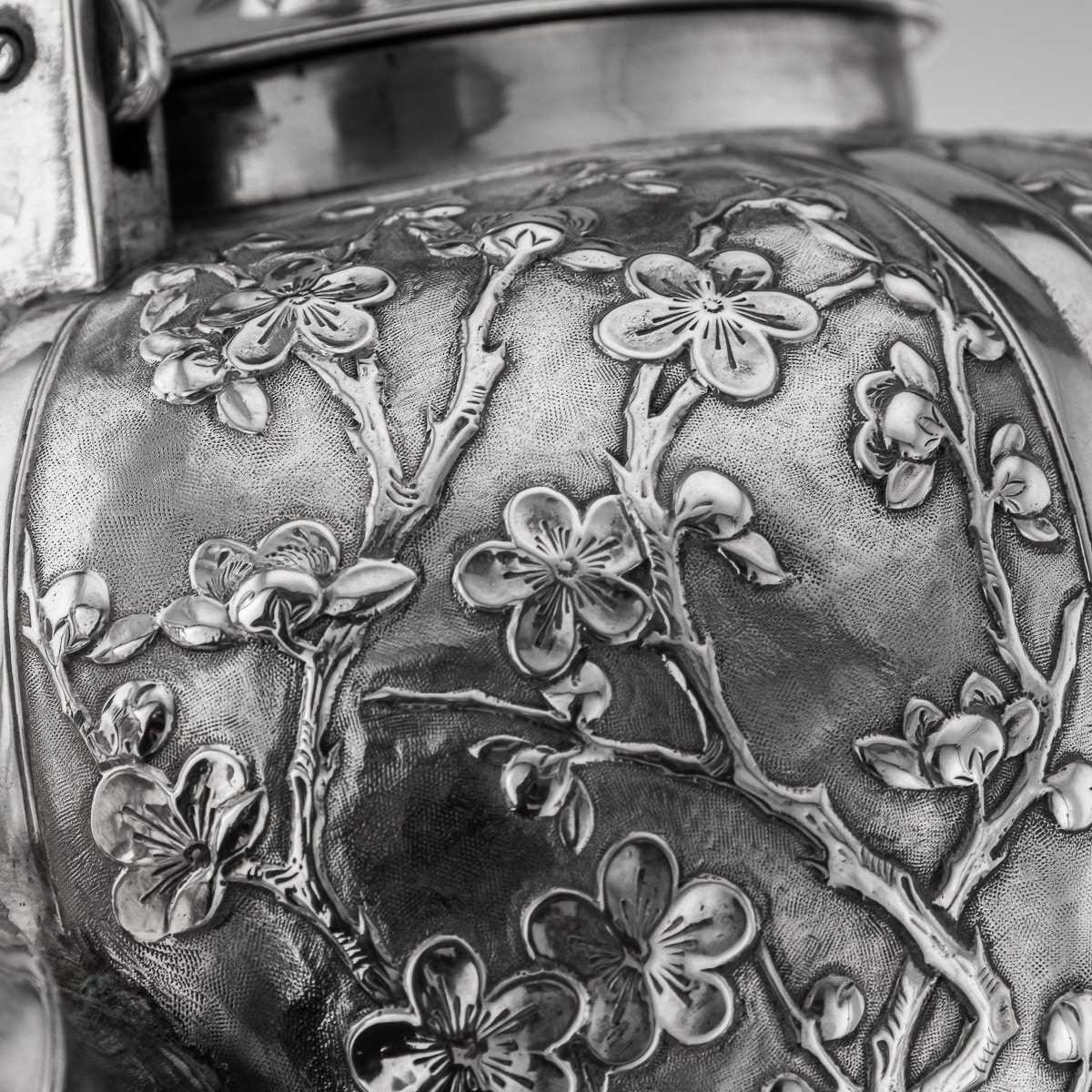 AN EARLY 20TH CENTURY CHINESE EXPORT SILVER KETTLE ON STAND, SUN SHING, C. 1900 - Image 28 of 28