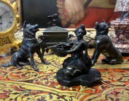 FOUR 19TH CENTURY RENAISSANCE STYLE BRONZES