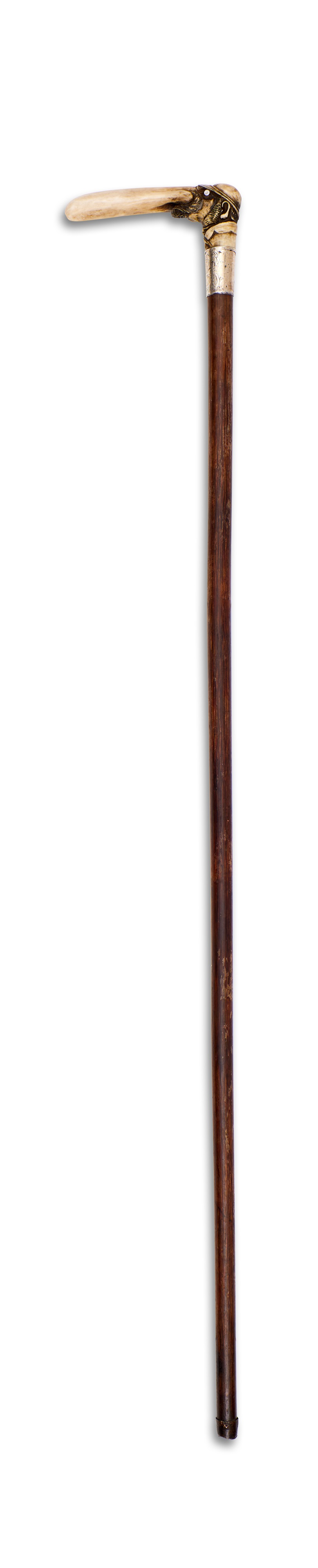 A NOVELTY WALKING CANE WITH HANDLE MODELLED AS A MAN WITH ELONGATED NOSE - Image 2 of 2