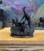 AFTER MOIGNIEZ: A BRONZE MODEL OF TWO CHAMOIS