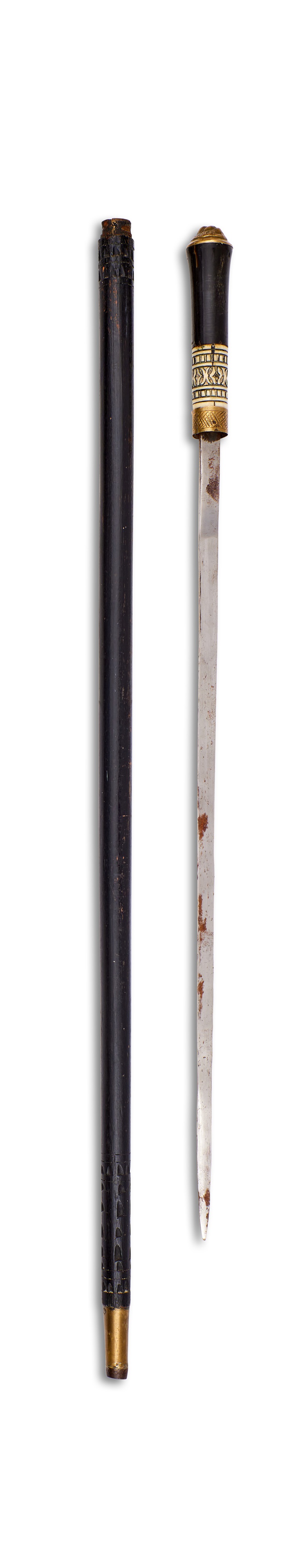 A LATE 19TH / EARLY 20TH CENTURY ANGLO INDIAN SWORD STICK