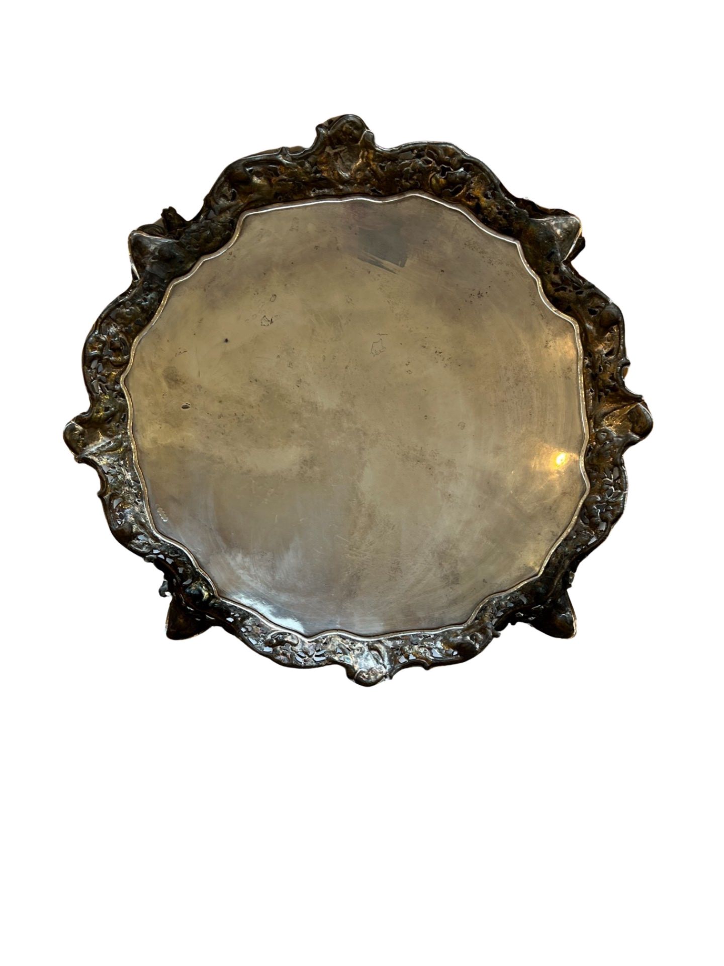 A MASSIVE STERLING SILVER SALVER BY ROBERT W. SMITH OF DUBLIN , 1846 - Image 16 of 21
