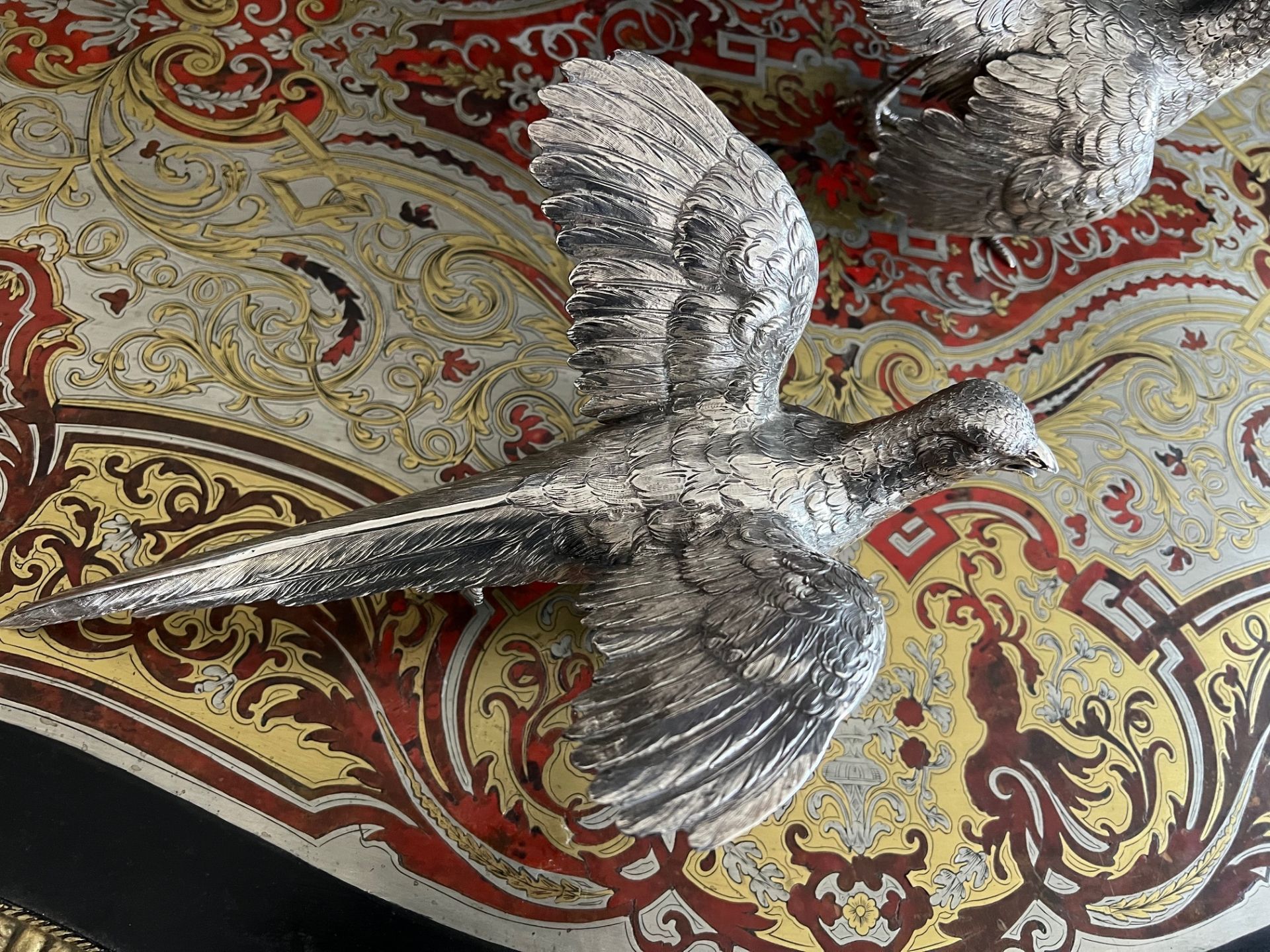 A PAIR OF STERLING SILVER MODELS OF PHEASANTS, GERMAN, EARLY 20TH CENTURY - Image 3 of 12