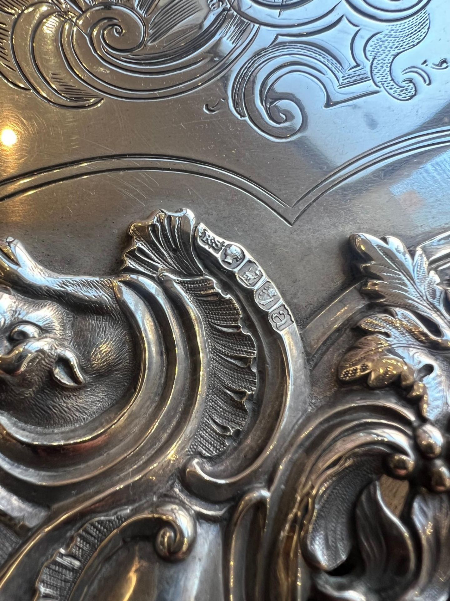 A MASSIVE STERLING SILVER SALVER BY ROBERT W. SMITH OF DUBLIN , 1846 - Image 14 of 21