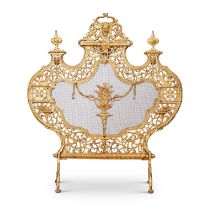 CHARLES CASIER, PARIS: A FINE 19TH CENTURY GILT BRONZE FIRESCREEN