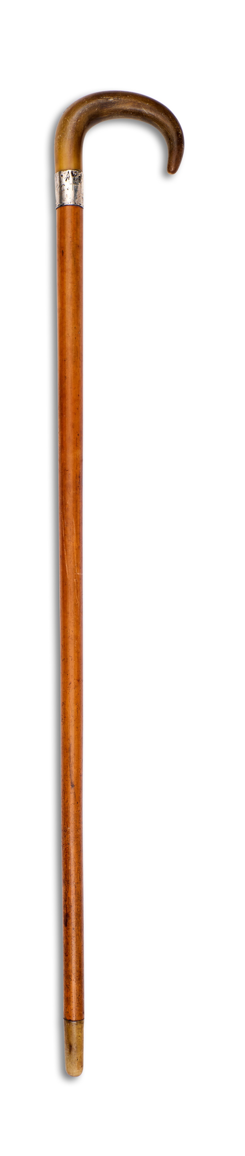 A RHINOCEROS HORN HANDLED WALKING CANE, EARLY 20TH CENTURY - Image 2 of 2